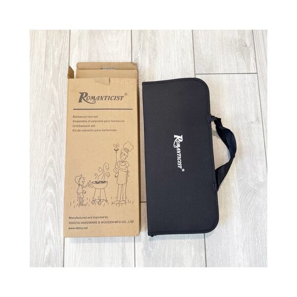 ROMANTICIST 26 Piece BBQ Grill Tool Set with Case Barbecue Man Gift New in Box - Picture 3 of 5